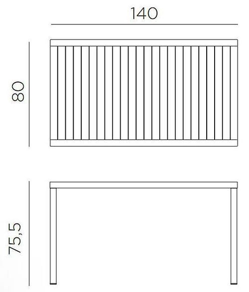 cumpără Masă Nardi CUBE 140x80 ANTRACITE vern. Antracite 47752.02.000 în Chișinău 