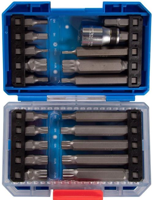 cumpără Set de tubulare, bite, duze King Tony 1041CQ-EB вставки (биты) TORX, HEX, SPLINE 10 мм, 41 пр. în Chișinău 