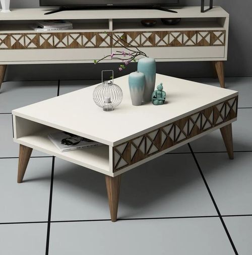 купить Журнальный столик Trendy Linie, Crema 90x34x60cm в Кишинёве 