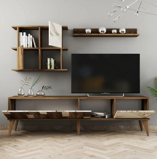 cumpără Set mobilă living Trendy Madrid, Alb 180x48x33cm în Chișinău 