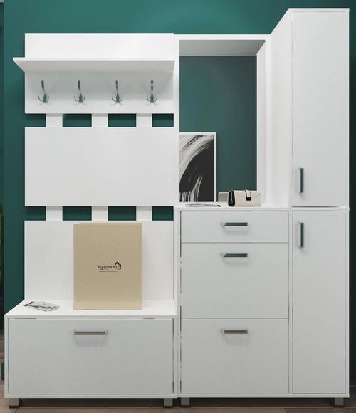 купить Мебель для прихожей Fabrik Home Mirella 1800 белый ясень в Кишинёве 