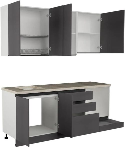 cumpără Mobilă pentru bucatarie ArtFlame GOLA Storm Grey (2 m.l.) în Chișinău 