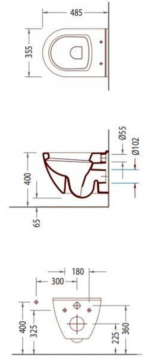 cumpără Vas WC Serel Smart 48.5 Rimless, подвесной în Chișinău 