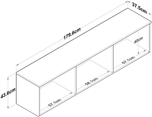 купить Шкаф Trendy EA103-2387 179x43x37cm, multifunctionala (GTR006673) в Кишинёве 