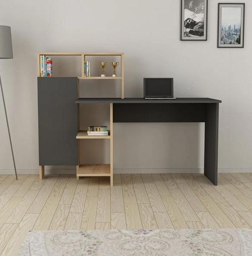 cumpără Masă de birou Trendy Bugra, AntracitStejar, 136x112x60cm în Chișinău 