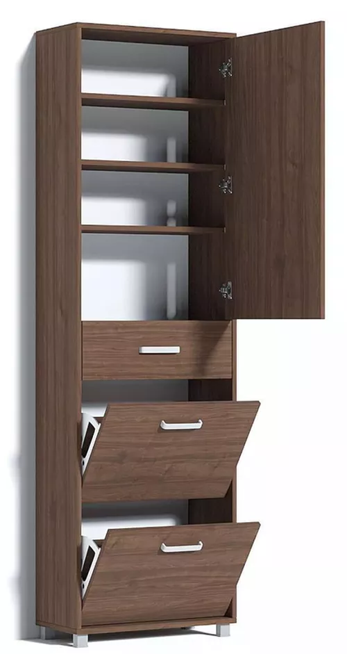 купить Полка для обуви Fabrik Home №04 Пенал-обувница орех каменный в Кишинёве 