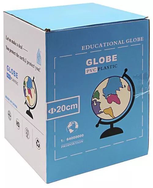 cumpără Glob New World Glob cu harta politica a lumii, d=20 cm cu iluminare, albastru (Gl.20.PVC_USB_bl) în Chișinău 