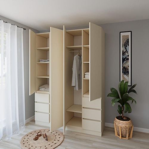 cumpără Dulap Smartex (15935) N17 180cm Ivory în Chișinău 