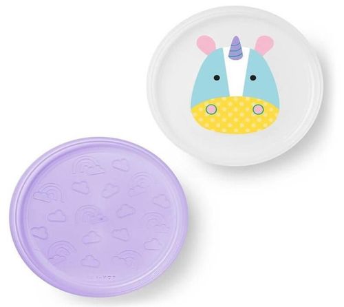 купить Посуда для кормления Skip Hop 252240 Set 2 farfurii anti-alunecare Zoo Unicorn в Кишинёве 