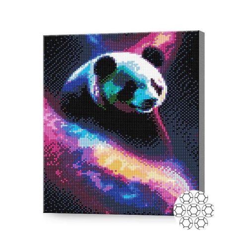 cumpără Tablou pe numere Art Gallery GB87750 Mozaic cu diamante 30x40cm Panda in spatiu în Chișinău 