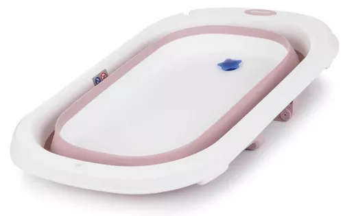 купить Ванночка Chipolino VKISL0242PI Isla 81см, складная, с сеточкой, Pink в Кишинёве 