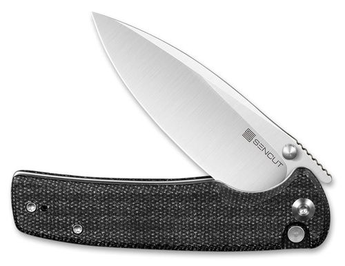 купить Нож походный Sencut S21007-1 Sachse, mâner Micarta negru, Button Lock в Кишинёве 
