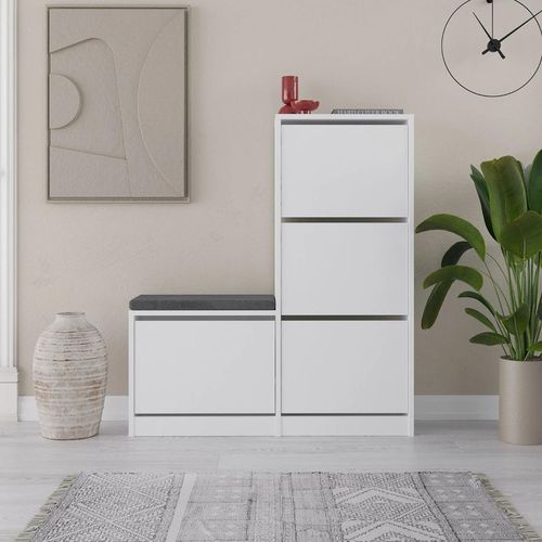 cumpără Raft pentru încălțăminte Hanah Home Dude White în Chișinău 
