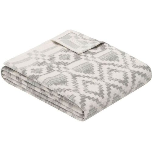 cumpără Textile de casă Ibena 2414/800 Jacquard Baumwolldecke Amora mith GOTS Zertifikat Grey/white în Chișinău 