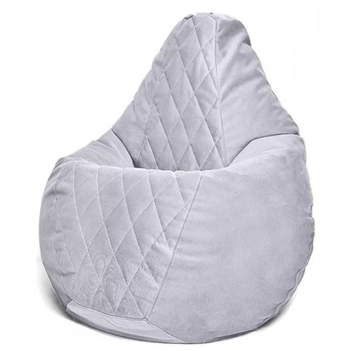 cumpără Fotoliu BeanBag BeanBag BM6143, Кресло Груша из велюра Maserrati "Romb", XL, светло-серый în Chișinău 