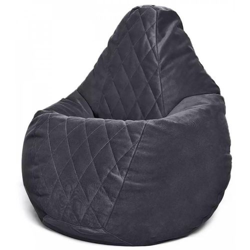cumpără Fotoliu BeanBag BeanBag BM6161, Кресло Груша из велюра Maserrati "Romb", XXL, чёрный în Chișinău 