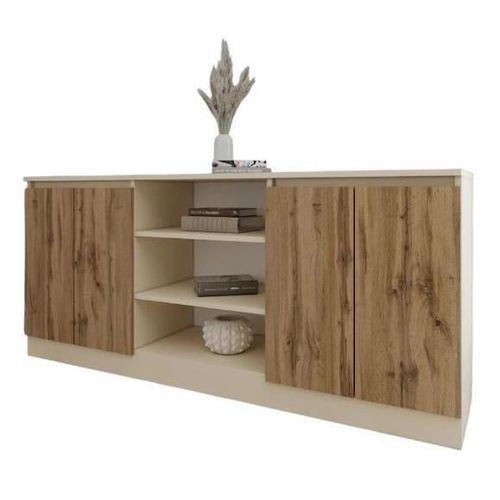 cumpără Comodă Smartex (16301) Т5 160cm Ivory+Stejar Inchis în Chișinău 