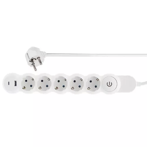 купить Фильтр электрический Scame 161.5071UD3, 5 locuri + 2USB CAVO 16A 3m в Кишинёве 