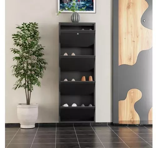 cumpără Raft pentru încălțăminte Trendy Locking 4 Piece Metal-Anthracite, 50x136x15cm în Chișinău 
