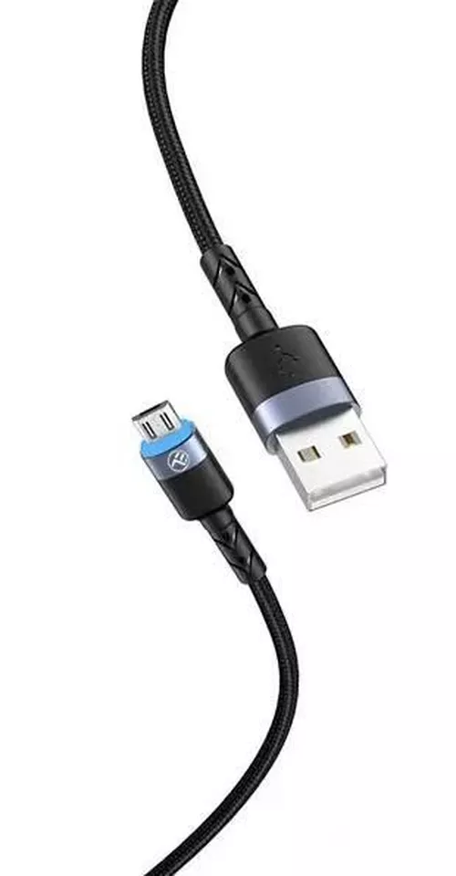 cumpără Cablu telefon mobil Tellur TLL155304 Cable USB - Micro USB, cu LED, Nylon, 2m, Black în Chișinău 