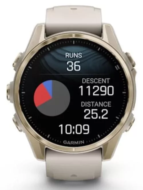 купить Смарт часы Garmin Fenix 8 – 43 mm, Sapphire, Soft Gold with Fog Gray (010-02903-11) в Кишинёве 