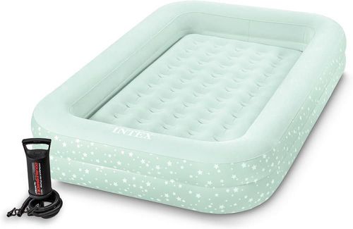 cumpără Saltea gonflabilă Intex (66810) Kidz Travel cu margini laterale, 168x107x25cm, 3-6ani, Verde în Chișinău 