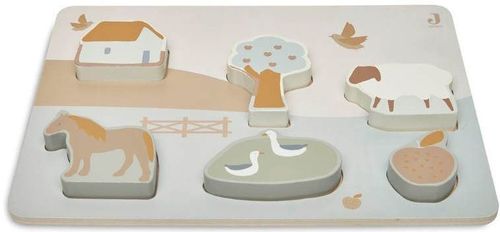 купить Головоломка Jollein 105-001-67021 Puzzle Farm (din lemn) в Кишинёве 