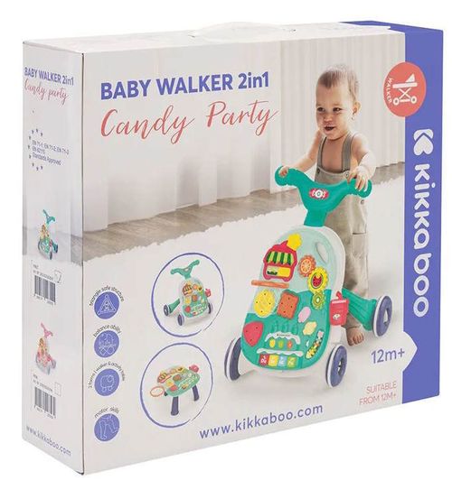 купить Ходунок Kikka Boo 31005030096 Ходунок 2 в 1 Candy Party Pink в Кишинёве 