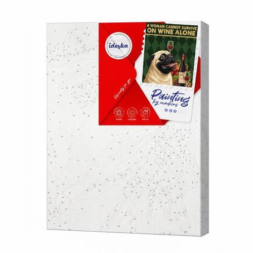 cumpără Tablou pe numere Ideyka KHO6809 30x40cm Eco, Poster. Vin si caine în Chișinău 