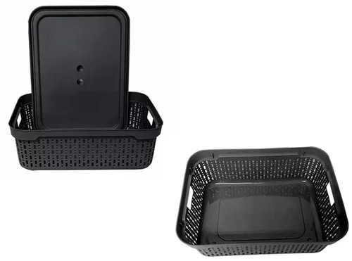 купить Короб для хранения Promstore 57117 Morsetta XL, 39.3x30x13cm, negru в Кишинёве 