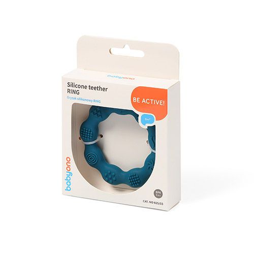 Грызунок cиликоновый Babyono Ring Blue 