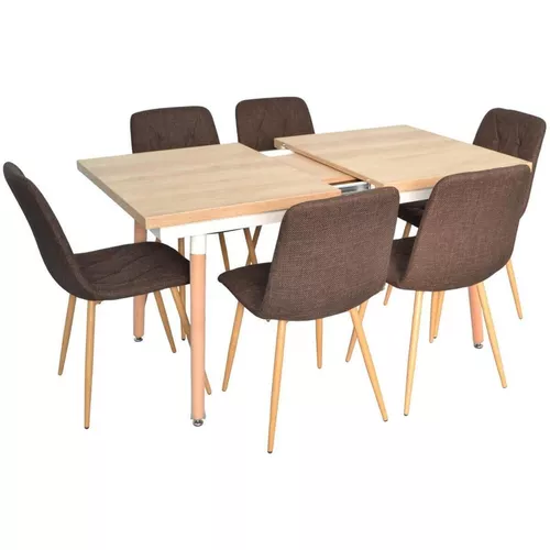 cumpără Set masă și scaune Evelin di Costacurta Стол DT-433-4WO + 6 стулья YTC-080Wo Dark brown în Chișinău 