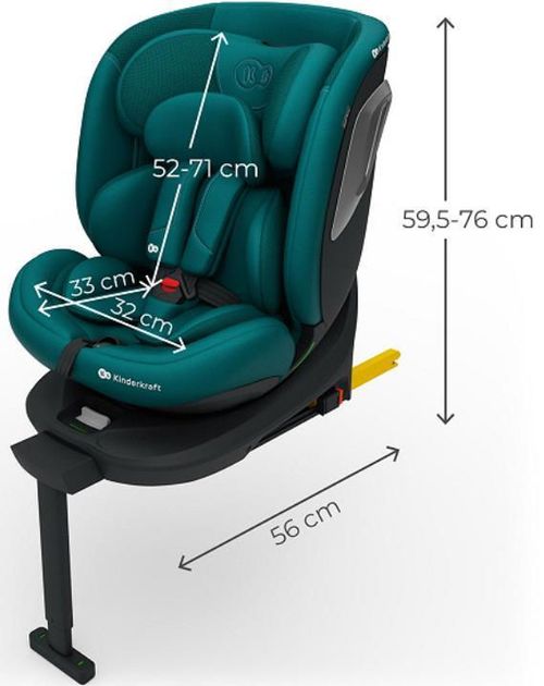 купить Автокресло KinderKraft KCI36002GREPL00 I-360 2 Plus I-Size Green в Кишинёве 