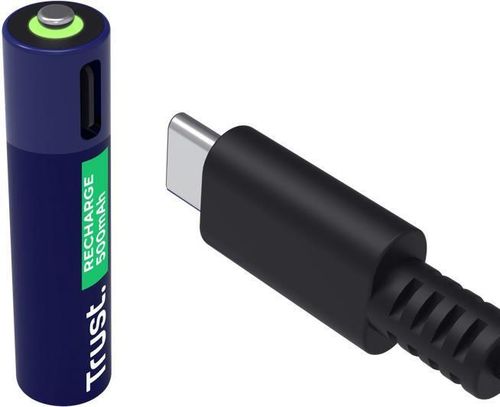 купить Аккумулятор Trust TR25671 USB-C Rechargeable Battery AA A 500 mAh, 4 Pack в Кишинёве 