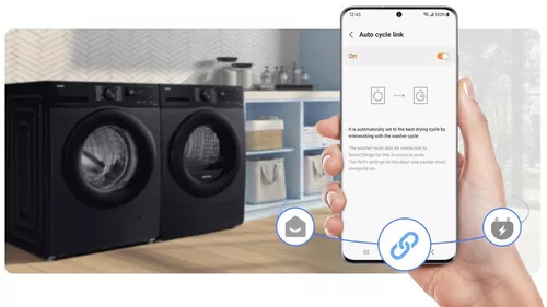 cumpără Mașină de spălat și uscat rufe Samsung WW90CGC04DABLE + DV90CGC0A0ABLE în Chișinău 