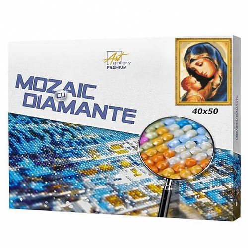 купить Картина по номерам Art Gallery GA80794 Mozaic cu diamante 40x50cm Madonna si pruncul в Кишинёве 