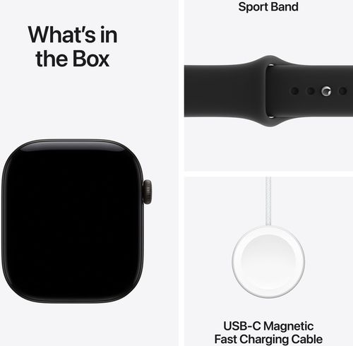 cumpără Ceas inteligent Apple Watch Series 12 GPS 46mm Black Aluminium Case with Black Sport Band S/M MJEK4 în Chișinău 