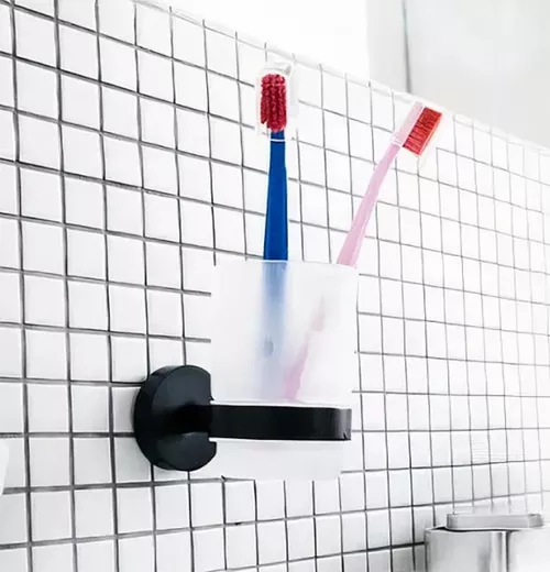 купить Стакан для зубных щёток Bemeta Dark sticla perete 104110010 в Кишинёве 