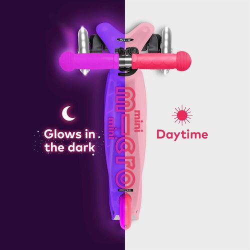купить Самокат Micro MMD217 Mini Deluxe Glow LED Frosty Pink в Кишинёве 