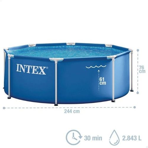 cumpără Piscină cu cadru Intex 28296 Metal Frame Blue 244х76сm, 2843L, cadru metalic în Chișinău 