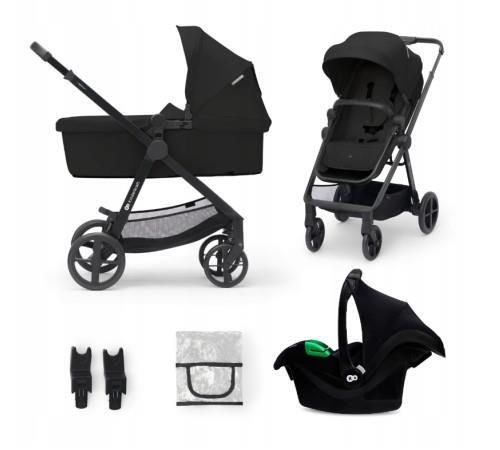 купить Детская коляска KinderKraft NEWLY 3IN1 KSNEWL00BLK300I MINK PRO BLACK в Кишинёве 