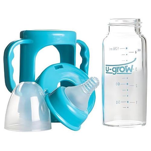 купить Поильник U-Grow A-1007 Biberon cu protectie, sticla, 120 ml в Кишинёве 
