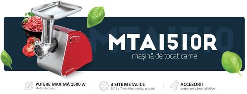 купить Мясорубка электрическая Albatros MTA1510R Red в Кишинёве 