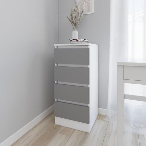 купить Комод Smartex (16012) Т1 50cm Alb+Grafit в Кишинёве 
