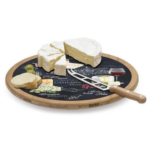 cumpără Tocător de tăiere Easylife R0888#WOCH Platou Bamboo Rotativ 32cm World Of Cheese în Chișinău 