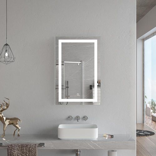 купить Зеркало для ванной Uniplast LM-111.5070 LED (dreptunghiulara cu janta) 50x70 cm в Кишинёве 