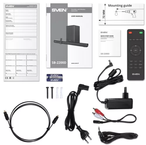 купить Саундбар Sven SB-2200D, black в Кишинёве 