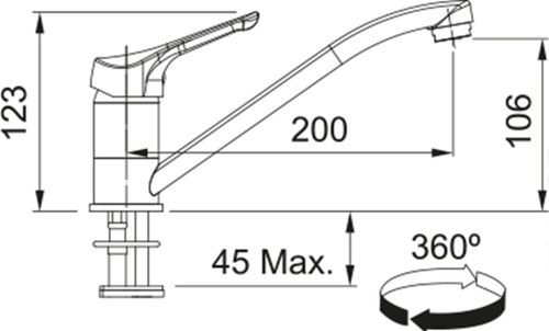 купить Смеситель кухонный Franke Basic (115.0707.619) в Кишинёве 