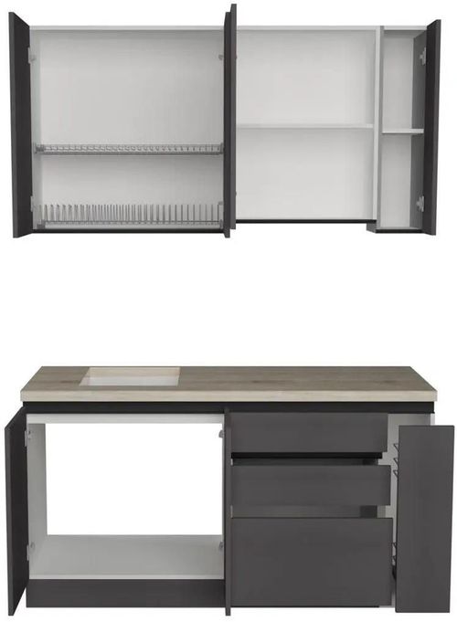 cumpără Mobilă pentru bucatarie ArtFlame GOLA Storm Grey (1.6 m.l.) în Chișinău 
