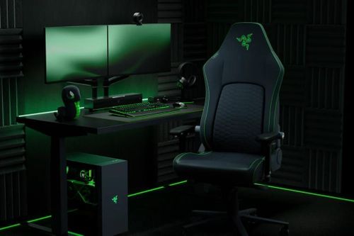 cumpără Fotoliu de birou Razer RZ38-04900700-R3G1 Chair Iskur V2 NewGen Black/Green în Chișinău 